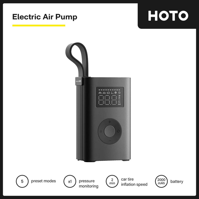 HOTO Electric Air Pump Black