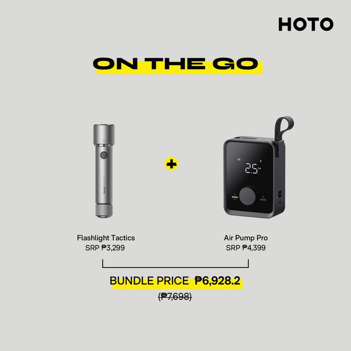 Bundle Promo: HOTO Air Pump Pro + HOTO Flashlight Tactics