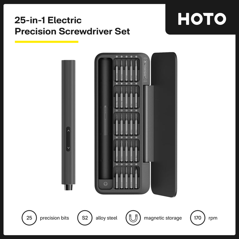 HOTO 25-in-1 Electric Precision Screwdriver Set