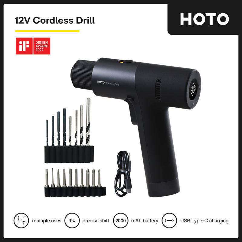 HOTO 12V Brushless Drill